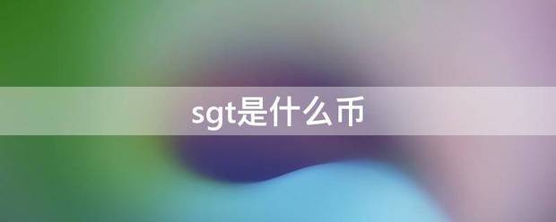 sgt是什么币
