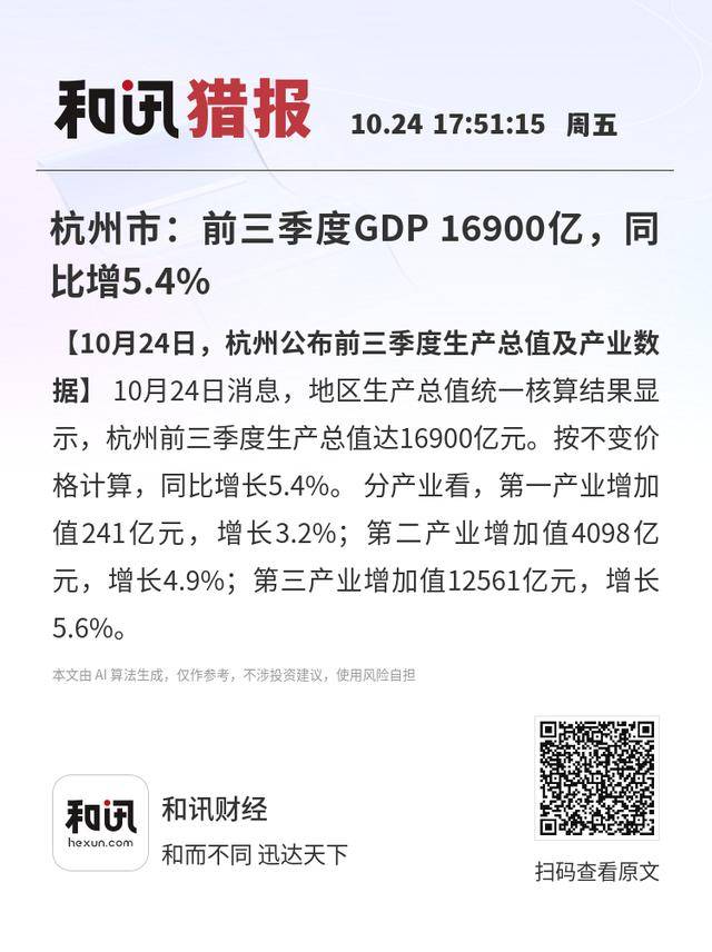 杭州市:前三季度GDP 16900亿<strong></p>
<p>比特币多少钱一个</strong>,同比增5.4%