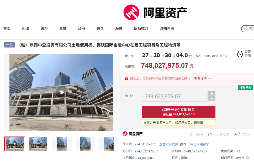 西安地标“双子塔”荒芜十年<strong></p>
<p>比特币兑人民币</strong>，7.48亿起拍