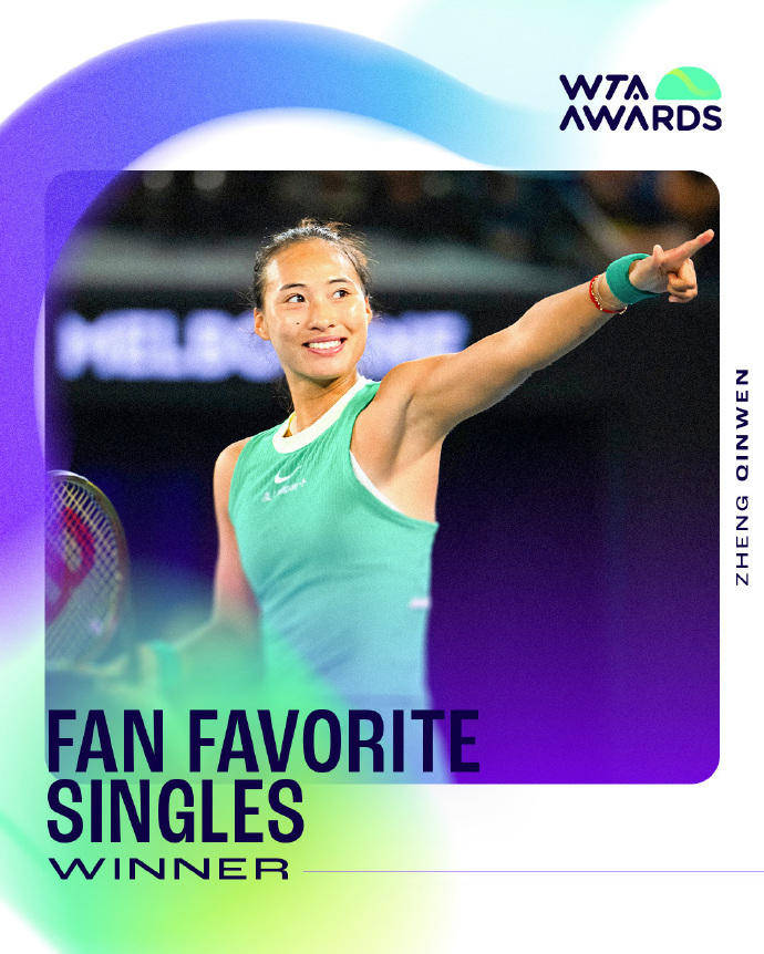 蝉联人气女王<strong></p>
<p>比特币怎么玩</strong>!郑钦文再次当选WTA最受欢迎单打球员